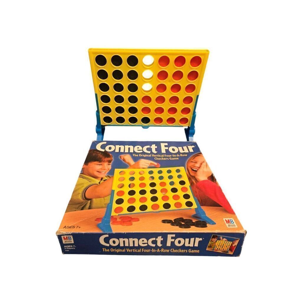 Milton Bradley Connect Four Checkers Game